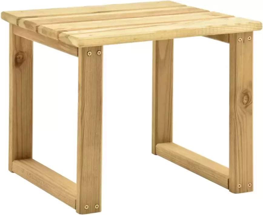 VIDAXL Bijzettafel voor ligbed 30x30x26 cm geïmpregneerd grenenhout - Foto 4