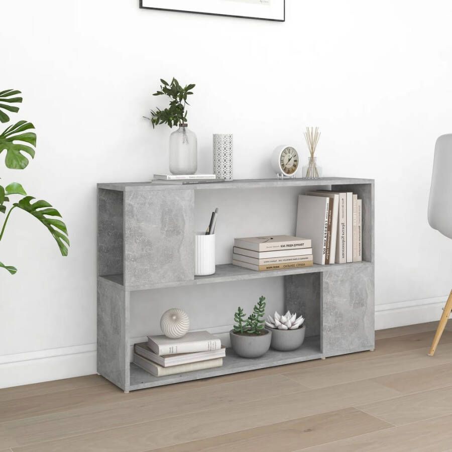 VidaXL -Boekenkast-100x24x63-cm-bewerkt-hout-betongrijs