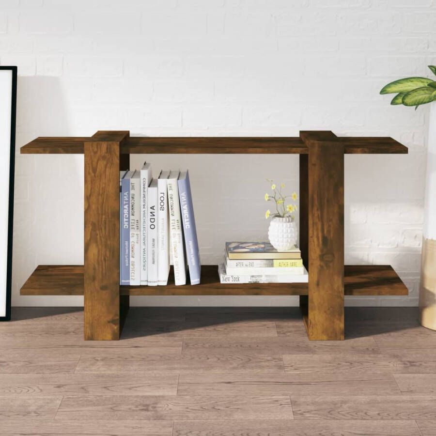 VidaXL -Boekenkast-100x30x51-cm-bewerkt-hout-gerookt-eikenkleurig - Foto 2