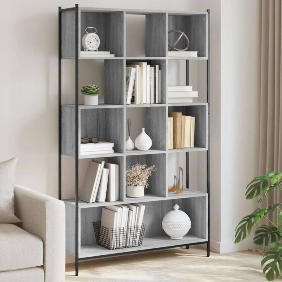 VidaXL -Boekenkast-102x28x172-cm-bewerkt-hout-grijs-sonoma-eikenkleurig - Foto 2
