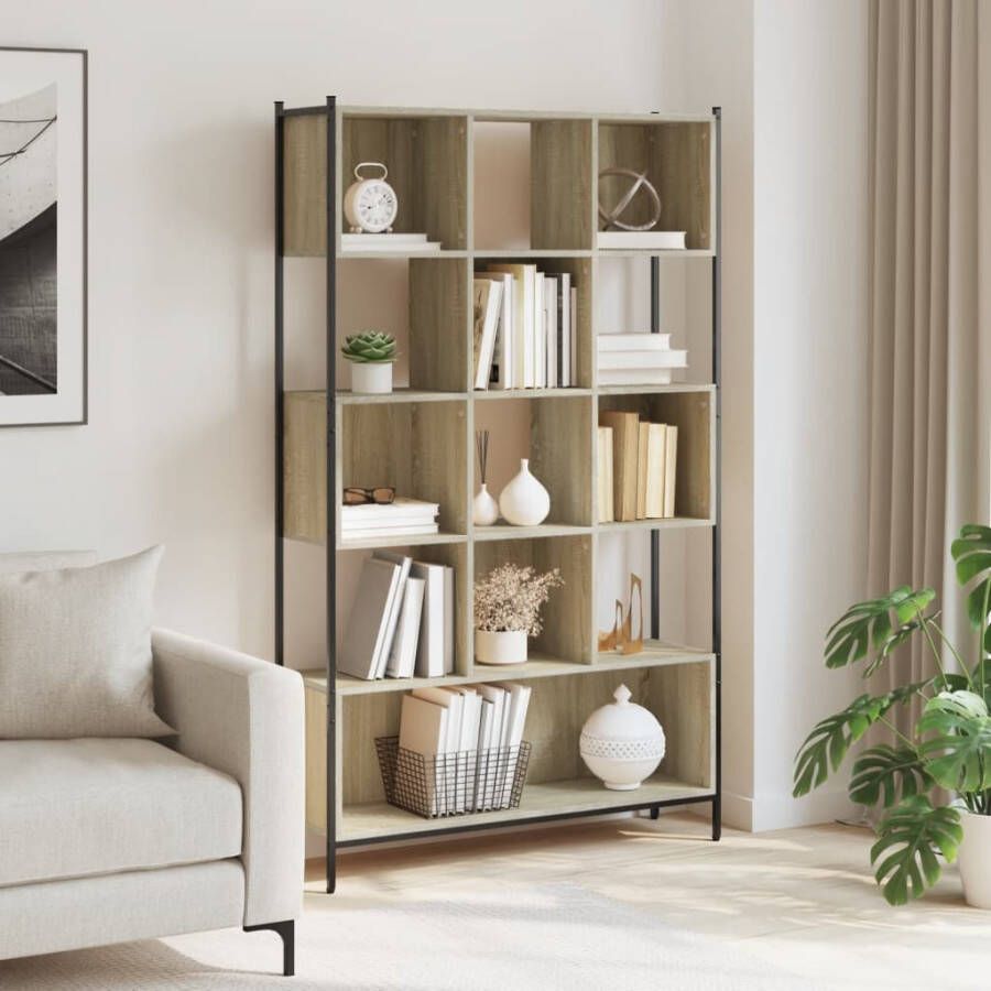VidaXL -Boekenkast-102x28x172-cm-bewerkt-hout-sonoma-eikenkleurig - Foto 2