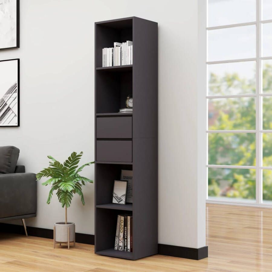 VidaXL Prolenta Premium Boekenkast 36x30x171 cm spaanplaat grijs - Foto 1