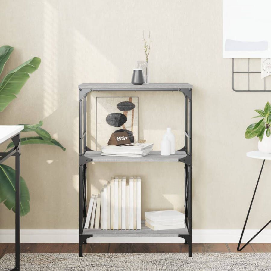 VidaXL -Boekenkast-4-laags-59x35x90 5-cm-bewerkt-hout-grijs-sonoma