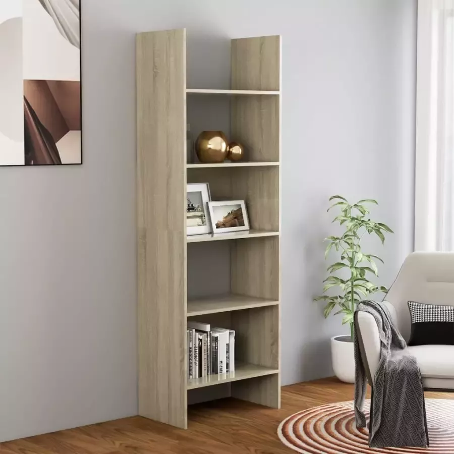 VidaXL -Boekenkast-60x35x180-cm-bewerkt-hout-sonoma-eikenkleurig - Foto 2