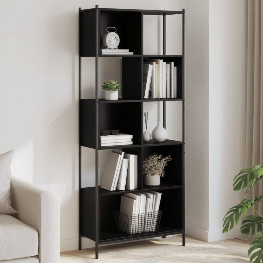 VidaXL -Boekenkast-72x28x172-cm-bewerkt-hout-zwart - Foto 2