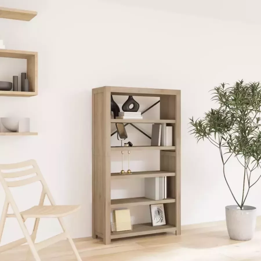 VidaXL -Boekenkast-met-5-schappen-80x30x140-cm-massief-acaciahout