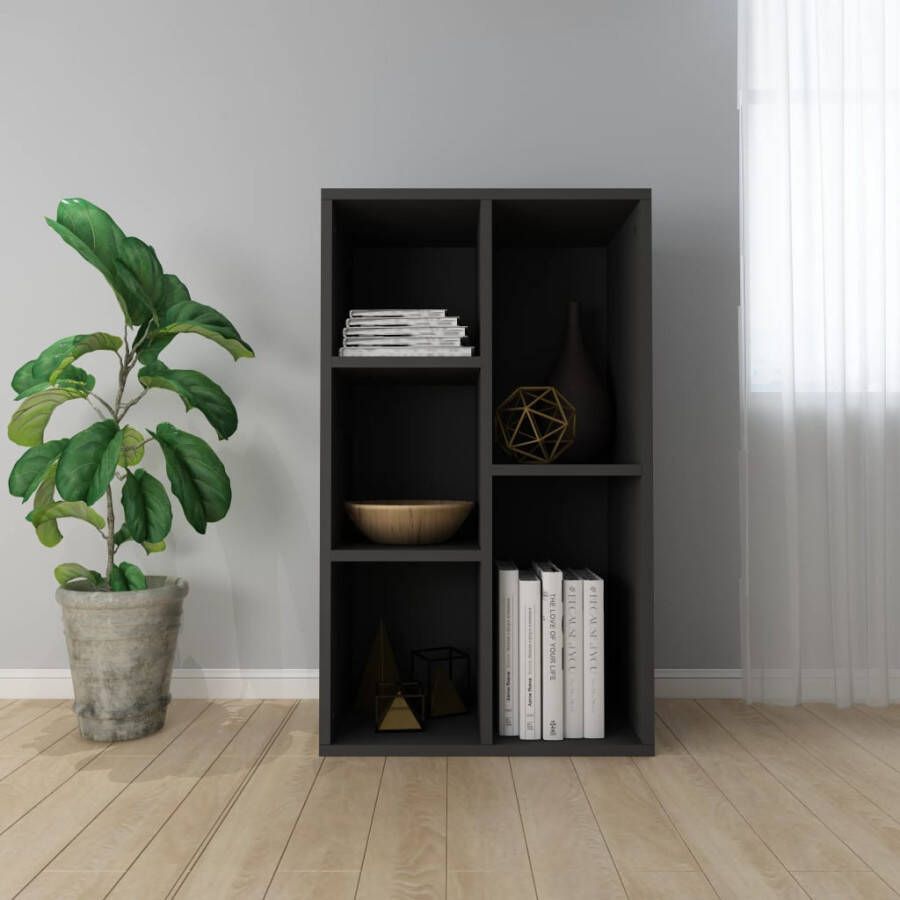 VidaXL -Boekenkast dressoir-50x25x80-cm-bewerkt-hout-zwart - Foto 2