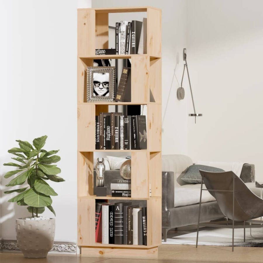 VidaXL -Boekenkast kamerscherm-51x25x163 5-cm-massief-grenenhout