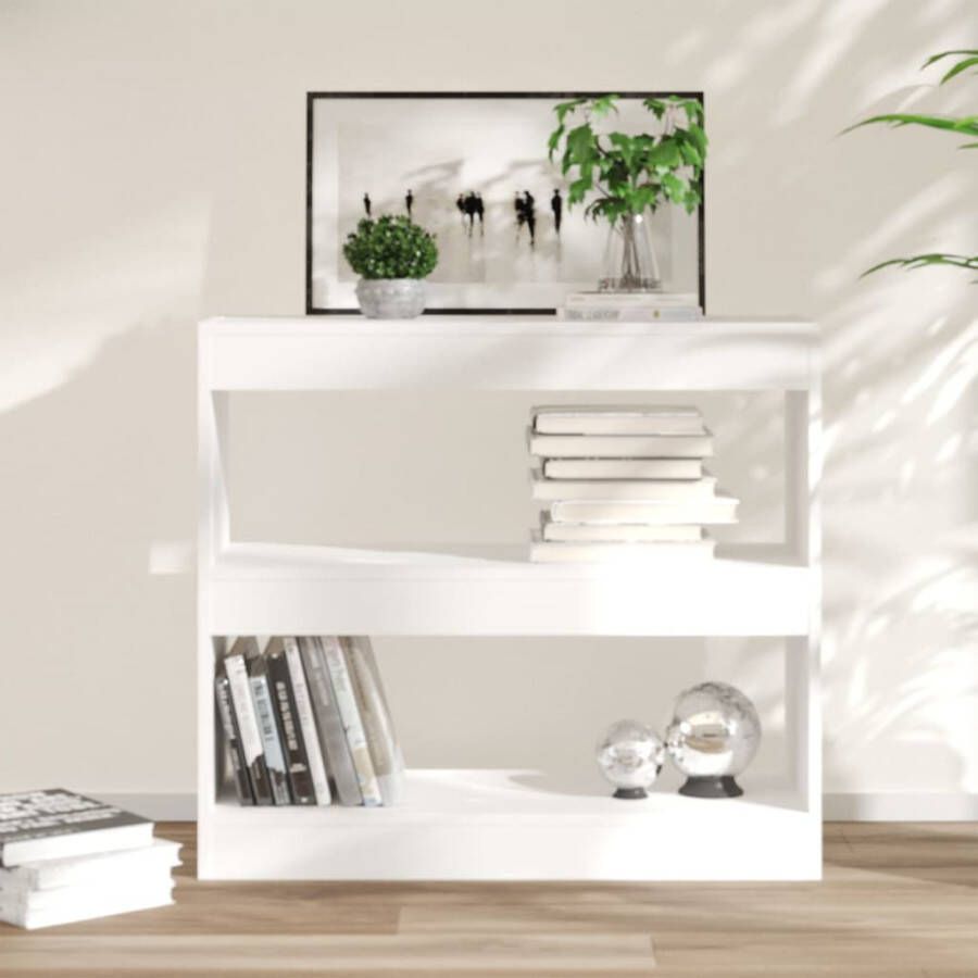 VidaXL -Boekenkast kamerscherm-80x30x72-cm-wit - Foto 2