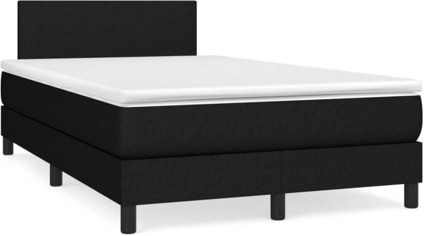 Vida XL Boxspring met matras en LED stof zwart 120x190 cm SKU: V3270048