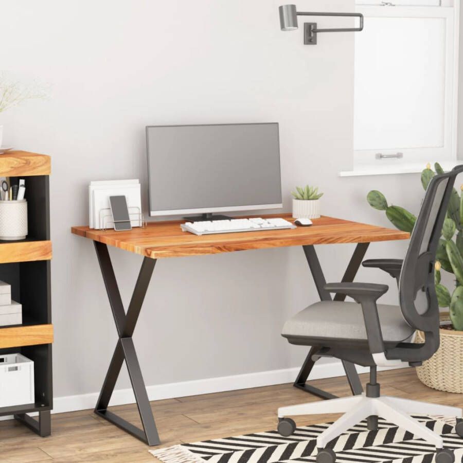 VIDAXL Bureaublad rechthoekig 100x80x2 5 cm massief acaciahout - Foto 4