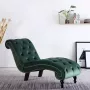 VidaXL Chaise Longue Fluweel Groen - Thumbnail 3