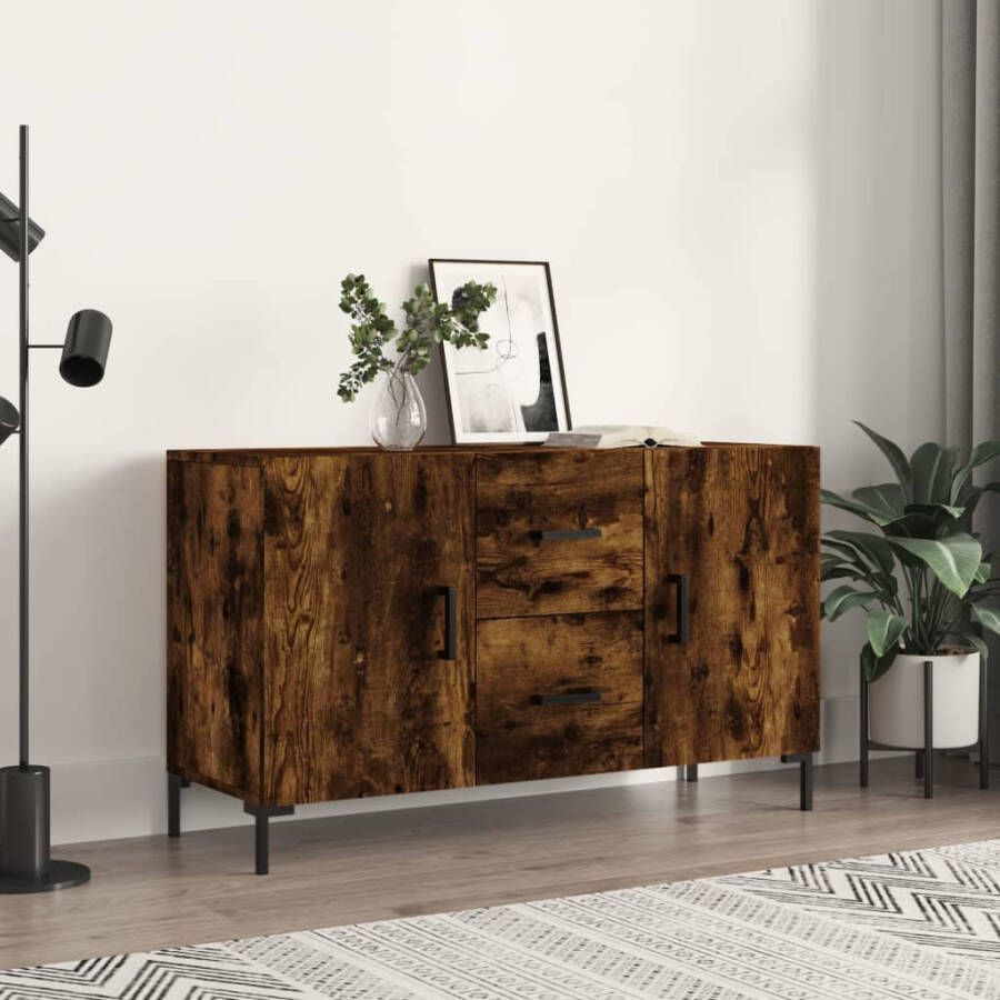 Prolenta Premium INFIORI Dressoir 100x36x60 cm bewerkt hout gerookt eikenkleurig - Foto 1
