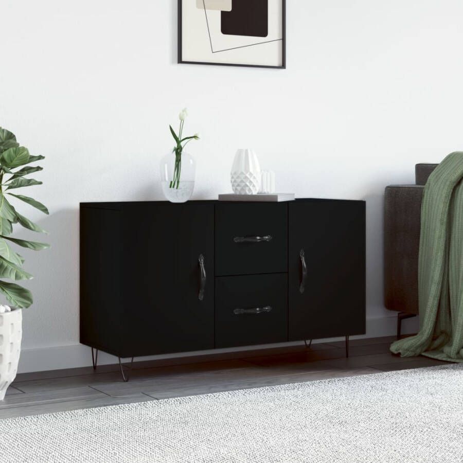 Prolenta Premium INFIORI Dressoir 100x36x60 cm bewerkt hout zwart - Foto 6