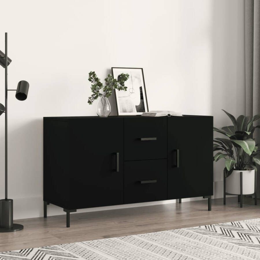 Prolenta Premium INFIORI Dressoir 100x36x60 cm bewerkt hout zwart - Foto 3