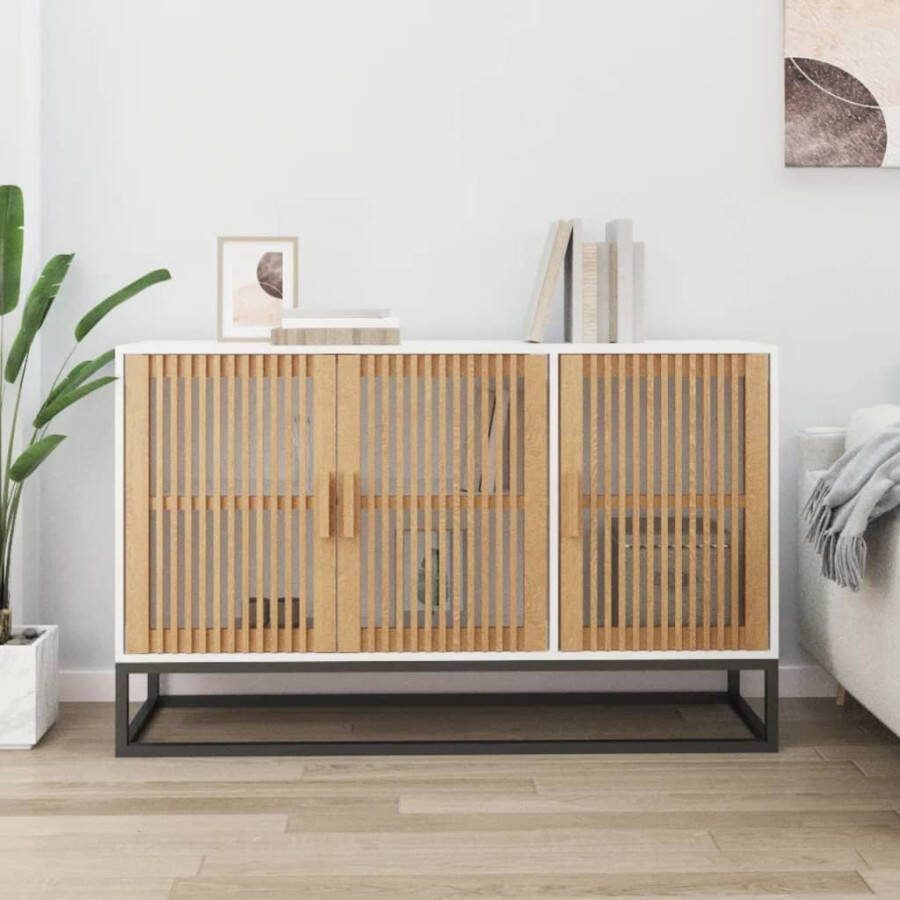 VidaXL -Dressoir-105x30x65-cm-bewerkt-hout-wit - Foto 3