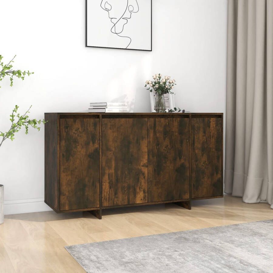 VidaXL -Dressoir-135x41x75-cm-bewerkt-hout-gerookt-eikenkleurig - Foto 3
