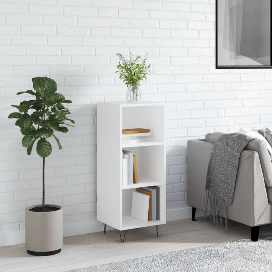 VidaXL -Dressoir-34 5x32 5x90-cm-bewerkt-hout-wit - Foto 3