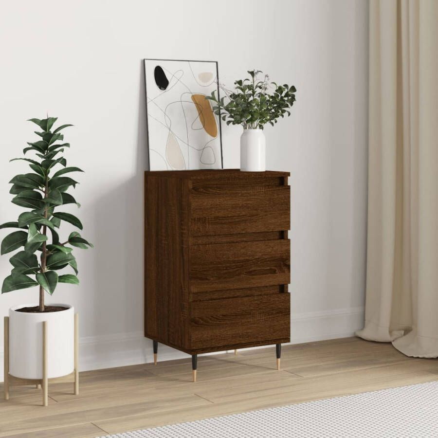 VidaXL -Dressoir-40x35x70-cm-bewerkt-hout-bruineikenkleurig - Foto 5
