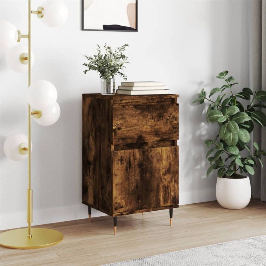 VidaXL -Dressoir-40x35x70-cm-bewerkt-hout-gerookt-eikenkleurig - Foto 2
