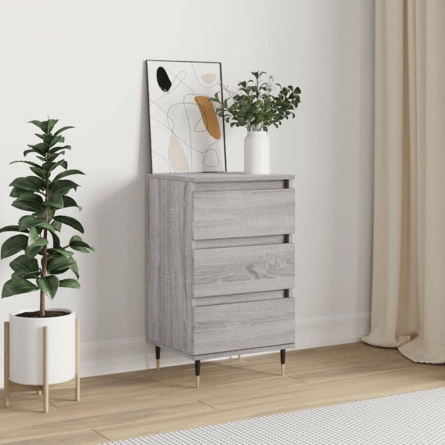 VidaXL -Dressoir-40x35x70-cm-bewerkt-hout-grijs-sonoma - Foto 2
