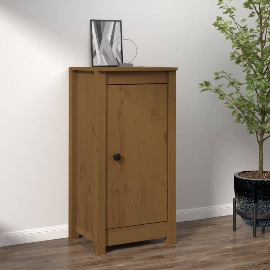 VidaXL -Dressoirs-2-st-40x35x80-cm-massief-grenenhout-honingbruin
