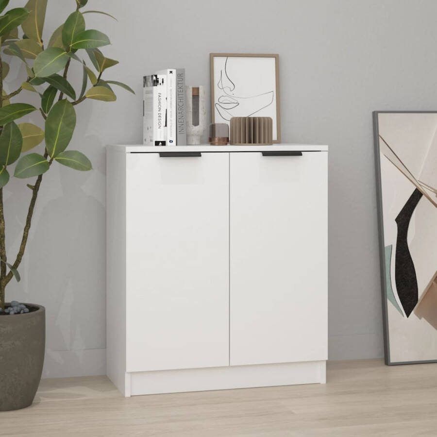 VidaXL -Dressoir-60x30x70-cm-bewerkt-hout-wit - Foto 1