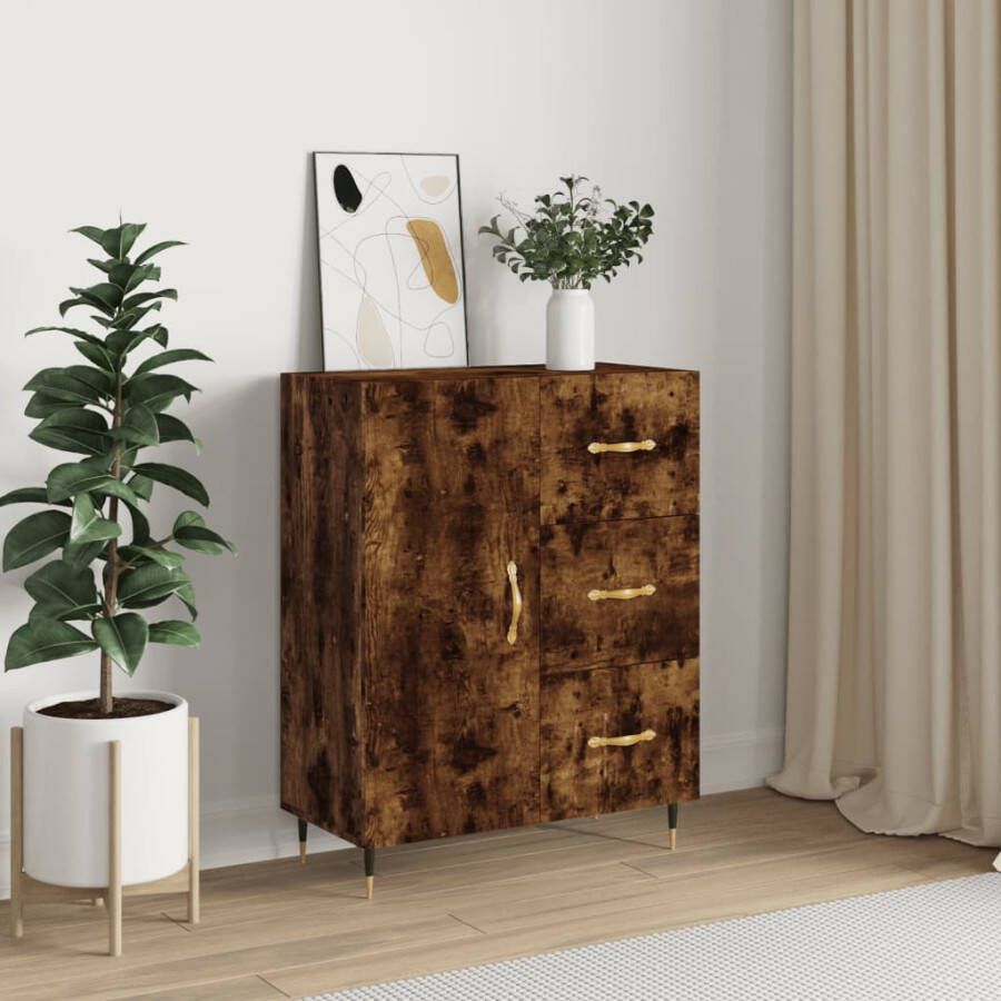 VidaXL -Dressoir-69 5x34x90-cm-bewerkt-hout-gerookt-eikenkleurig - Foto 3