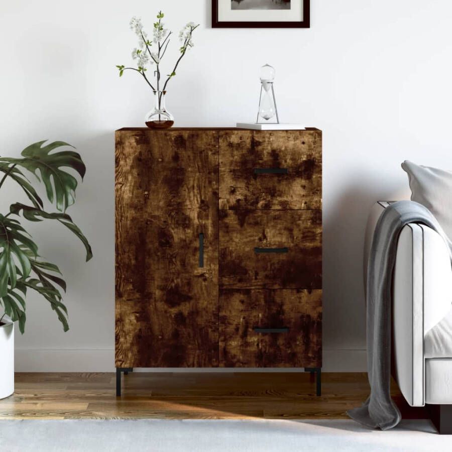 VidaXL -Dressoir-69 5x34x90-cm-bewerkt-hout-gerookt-eikenkleurig - Foto 2