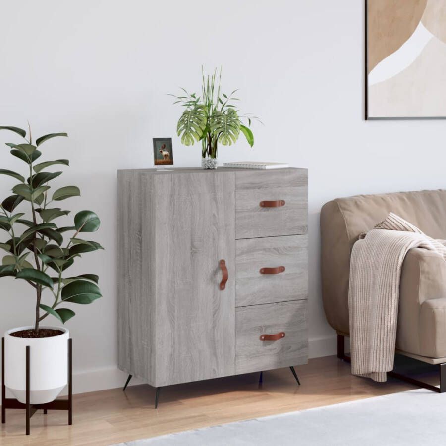 Prolenta Premium INFIORI Dressoir 69 5x34x90 cm bewerkt hout grijs sonoma eikenkleurig - Foto 6