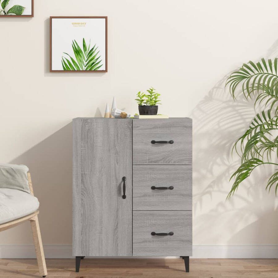 Prolenta Premium INFIORI Dressoir 69 5x34x90 cm bewerkt hout grijs sonoma eikenkleurig - Foto 2