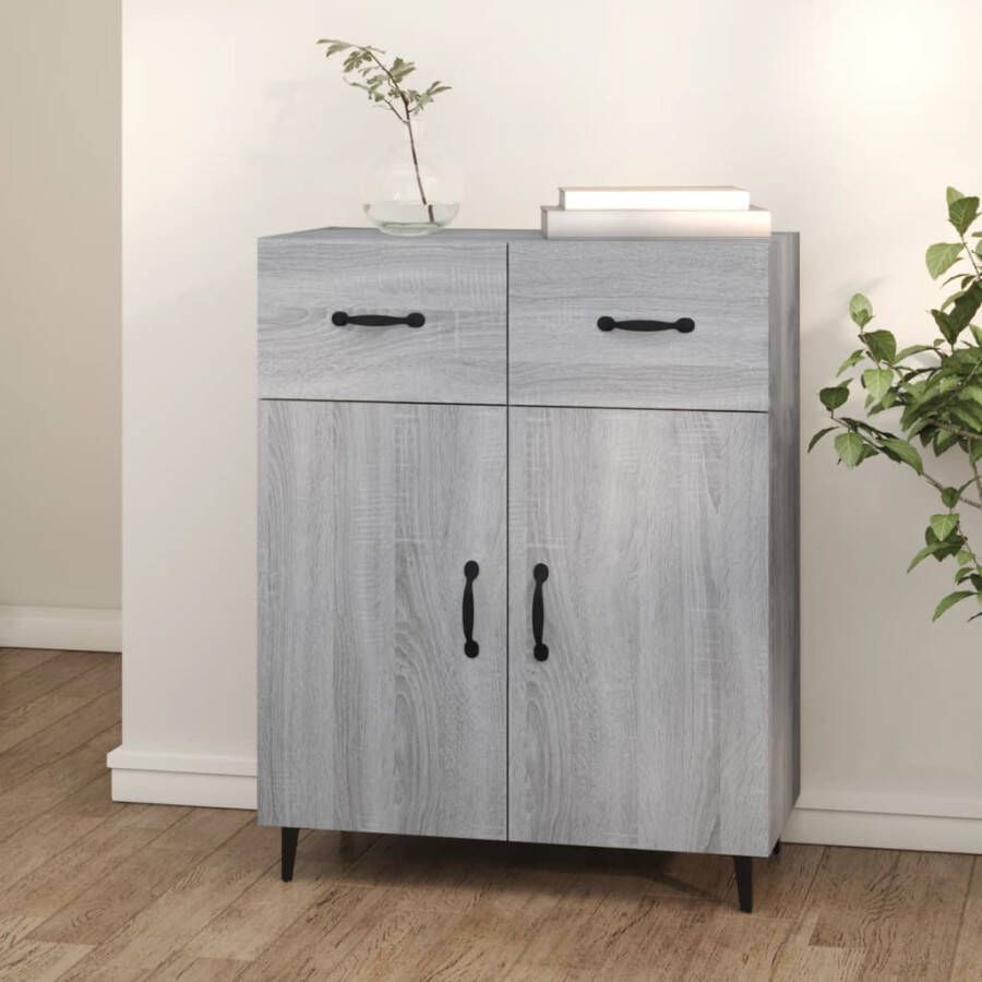 Prolenta Premium INFIORI Dressoir 69 5x34x90 cm bewerkt hout grijs sonoma eikenkleurig - Foto 4