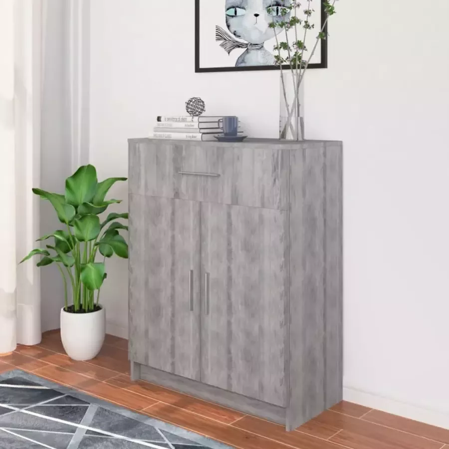 VidaXL Dressoir 71x35x88 cm spaanplaat betonkleurig