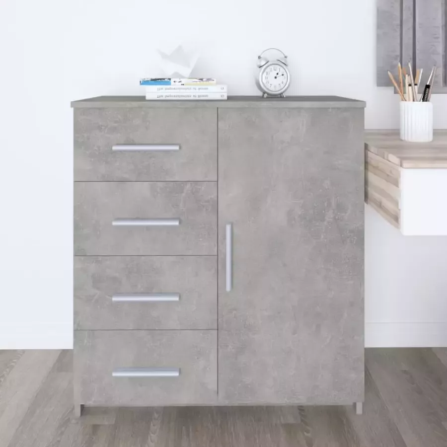 VidaXL Dressoir 79x35x88 spaanplaat betongrijs