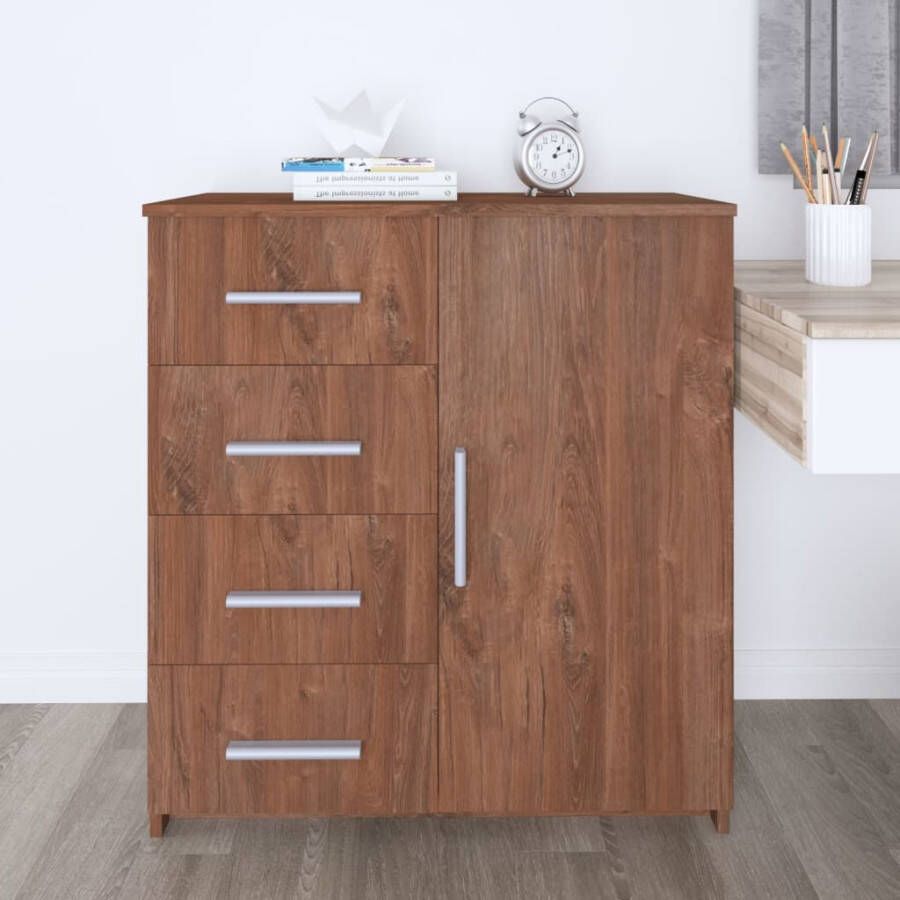 VidaXL -Dressoir-79x35x88-spaanplaat-bruineikenkleurig