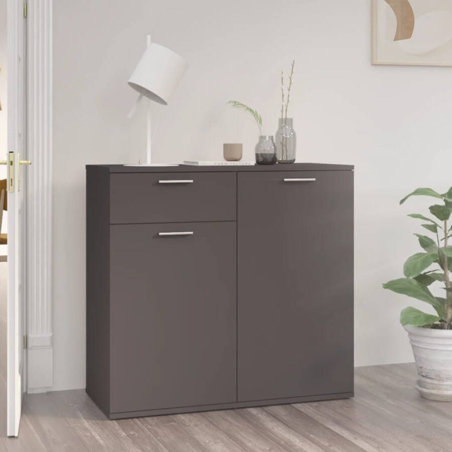 VidaXL -Dressoir-80x36x75-cm-spaanplaat-grijs