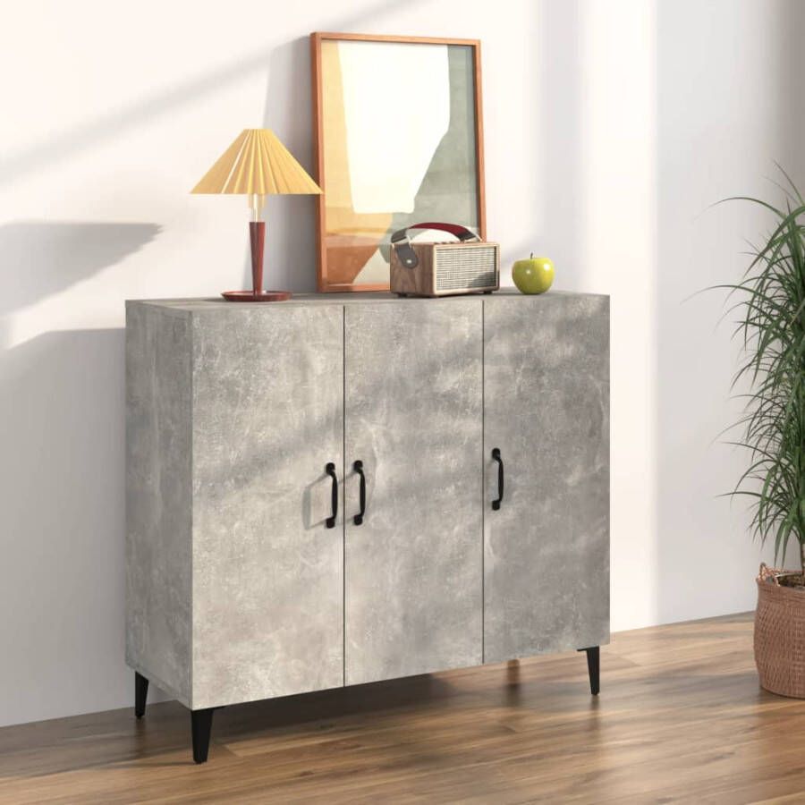VidaXL -Dressoir-90x34x80-cm-bewerkt-hout-betongrijs
