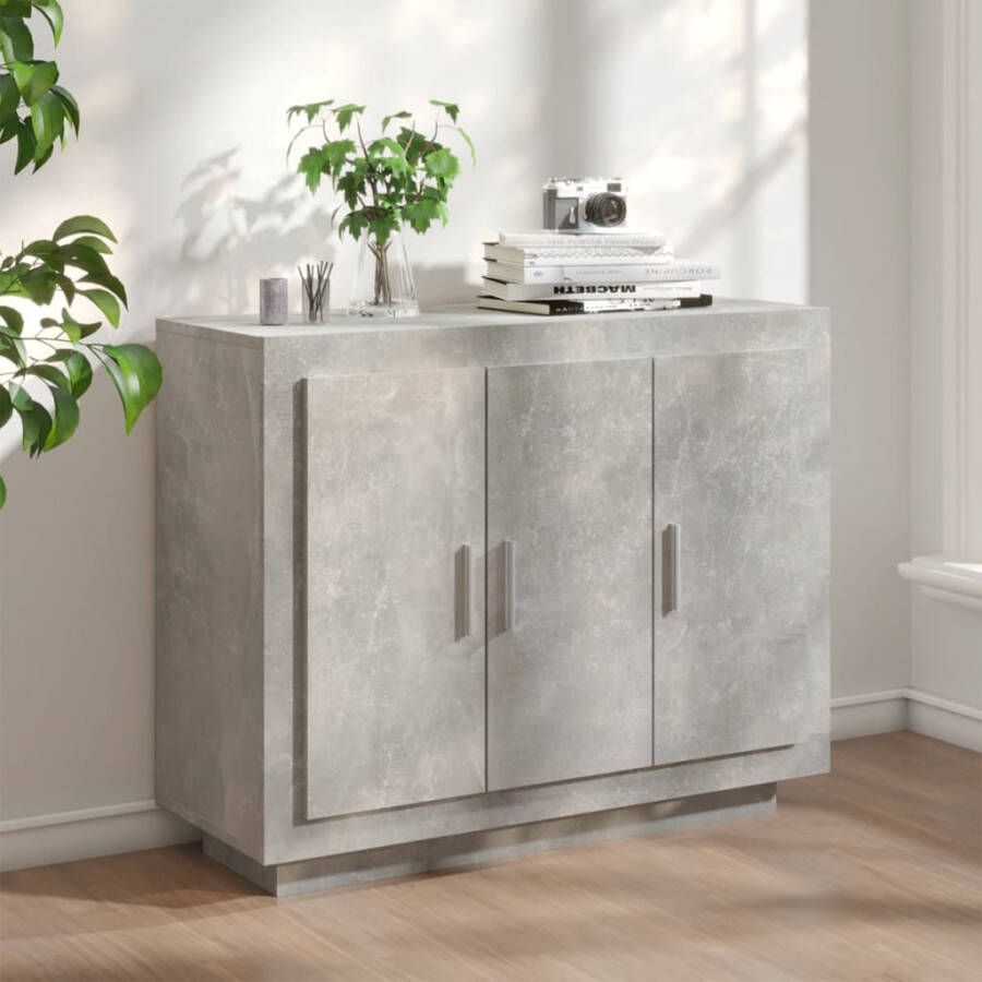 VidaXL -Dressoir-92x35x75-cm-bewerkt-hout-betongrijs