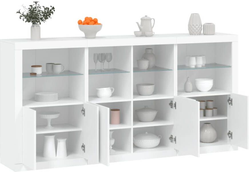VidaXL -Dressoir-met-LED-verlichting-202x37x100-cm-wit - Foto 6