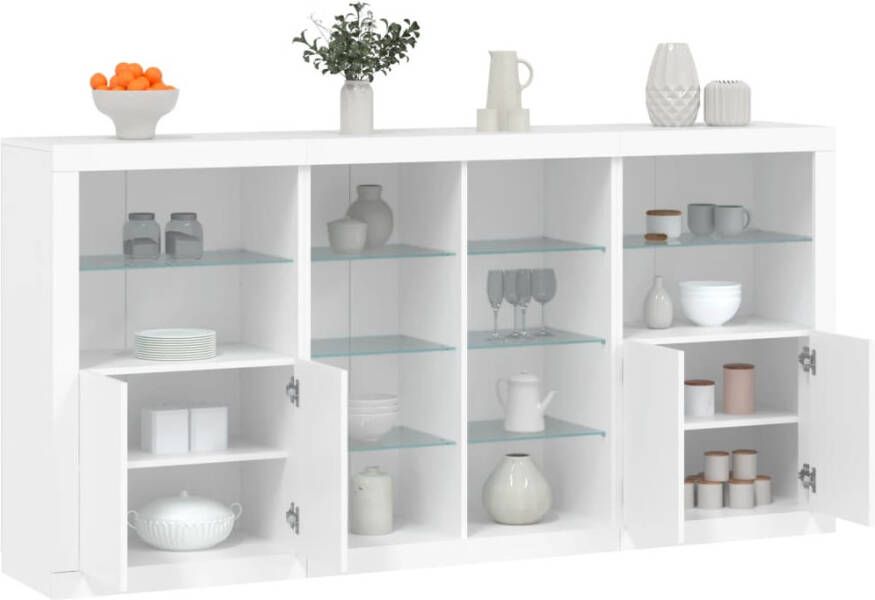VidaXL -Dressoir-met-LED-verlichting-202x37x100-cm-wit - Foto 4