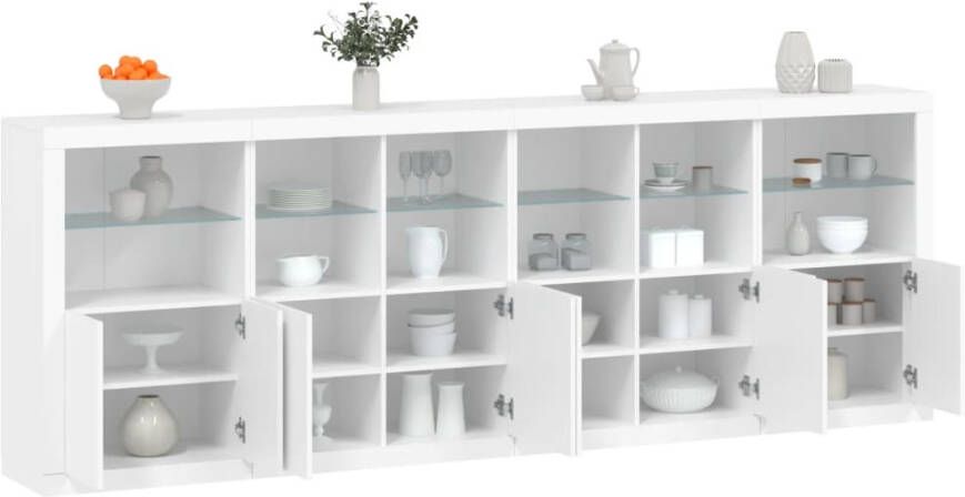 VidaXL -Dressoir-met-LED-verlichting-283x37x100-cm-wit - Foto 4