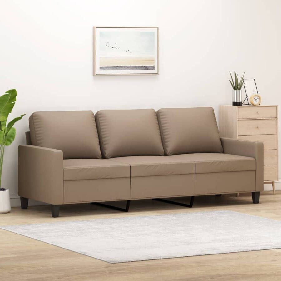Vida XL vidaXL Driezitsbank 180 cm kunstleer cappuccinokleurig-VXL-359126 - Foto 2
