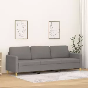 VIDAXL Driezitsbank 210 cm stof donkergrijs