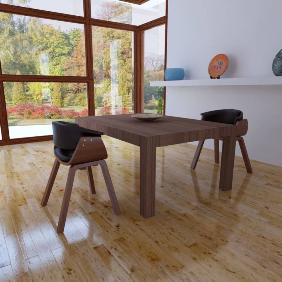 Vida XL vidaXL Eetkamerstoelen 2 st gebogen hout en kunstleer-VXL-270546 - Foto 2