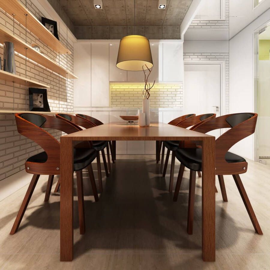 VidaXL -Eetkamerstoelen-6-st-kunstleer-bruin