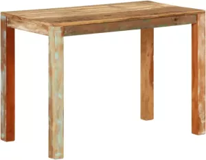 VIDAXL Eettafel 110x55x76 cm gerecycled massief mangohout
