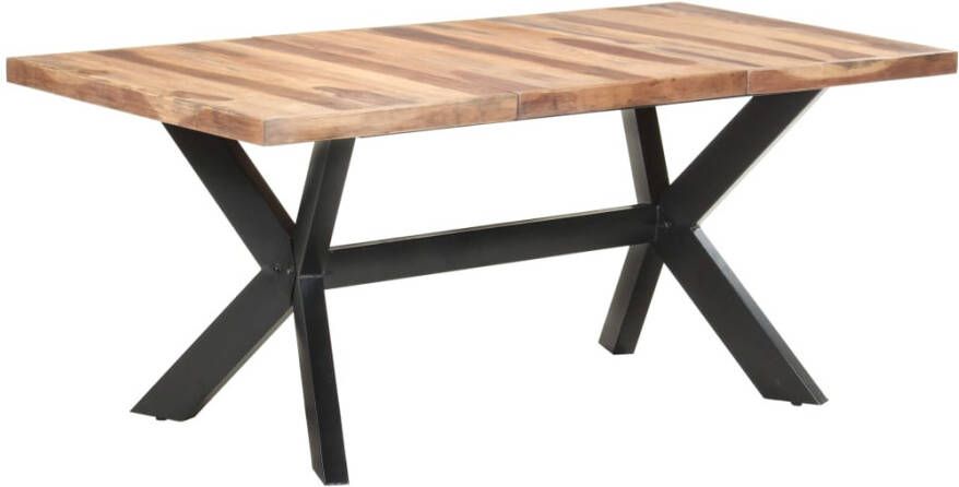 Vida XL Eettafel 180x90x75 cm massief hout met honingkleurige afwerking SKU: V321548 - Foto 6