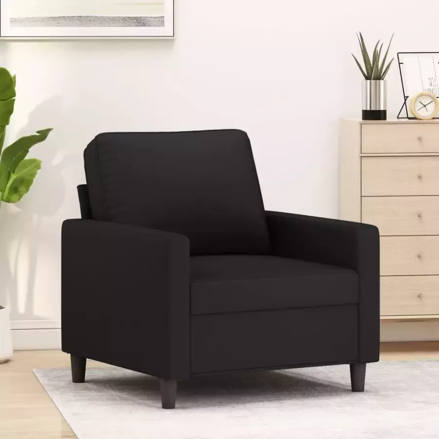 VidaXL Fauteuil 60 cm fluweel zwart