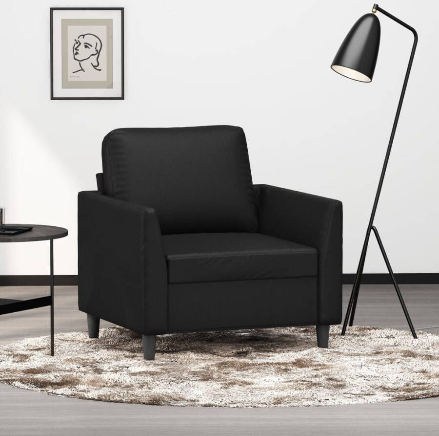 VidaXL Fauteuil 60 cm kunstleer zwart - Foto 3