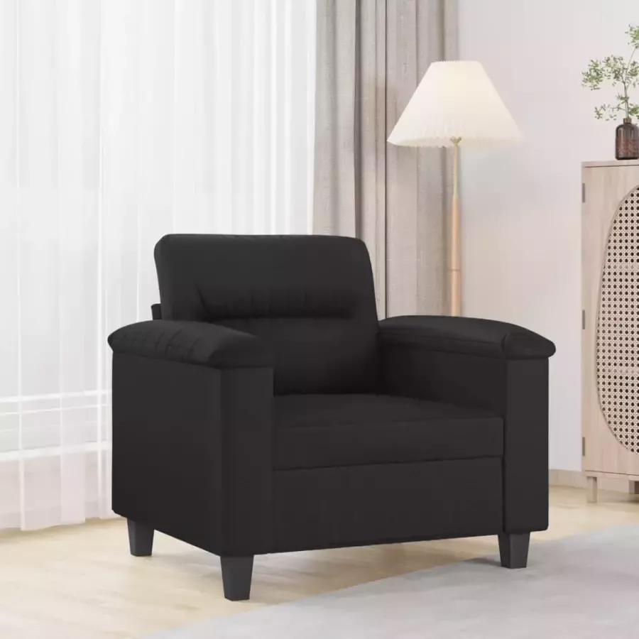 VidaXL Fauteuil 60 cm kunstleer zwart